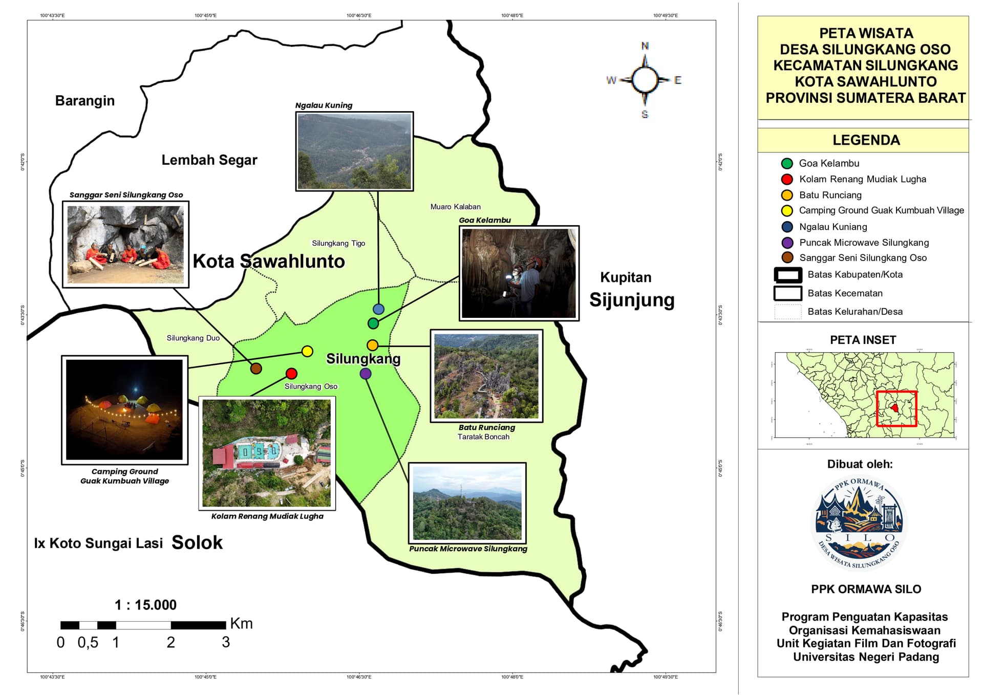 Peta Wisata Desa Silungkang Oso