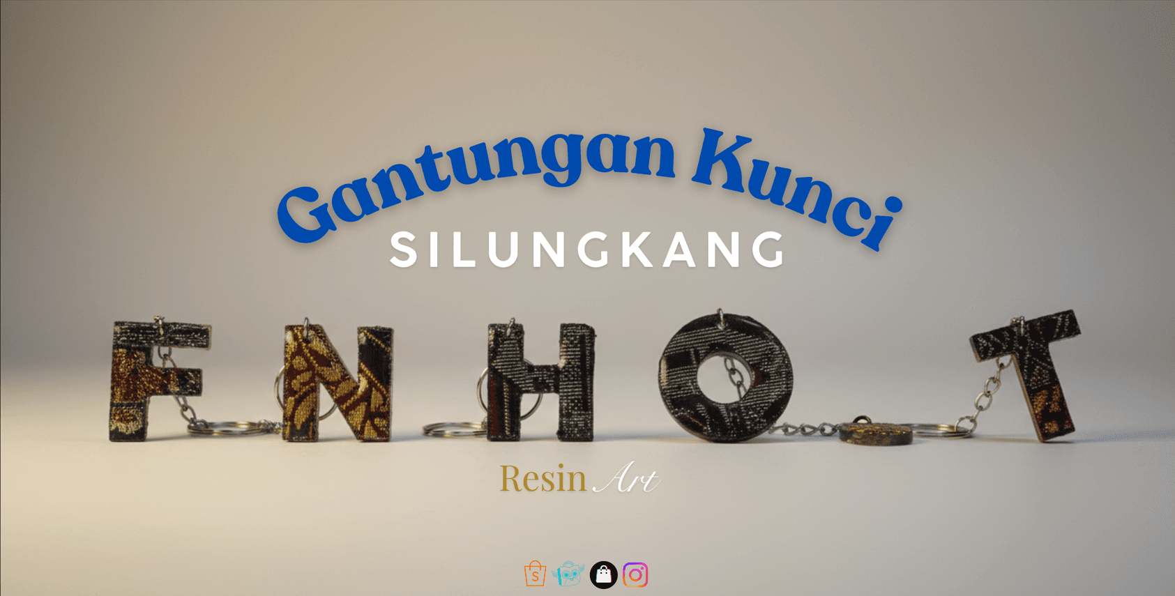 Gantungan Kunci Perca Songket
